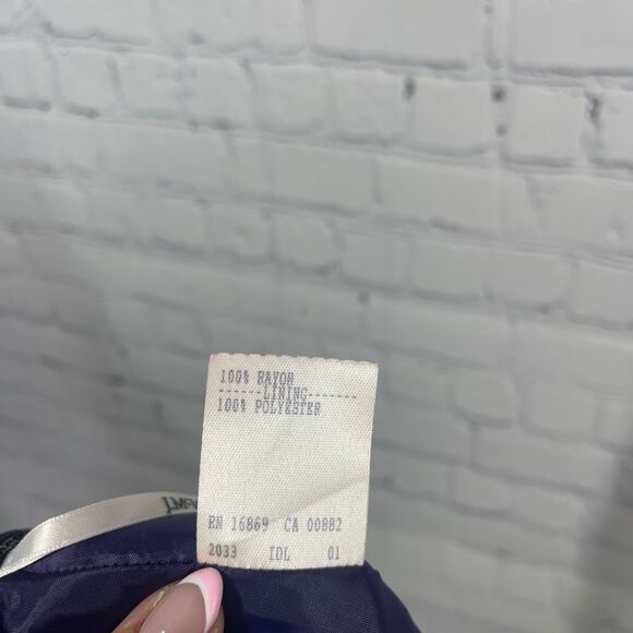 J McLaughlin Size 6 Navy Flowy A-Line Skirt Bamboo Leaf Print Coastal Tiered - Picture 7 of 13